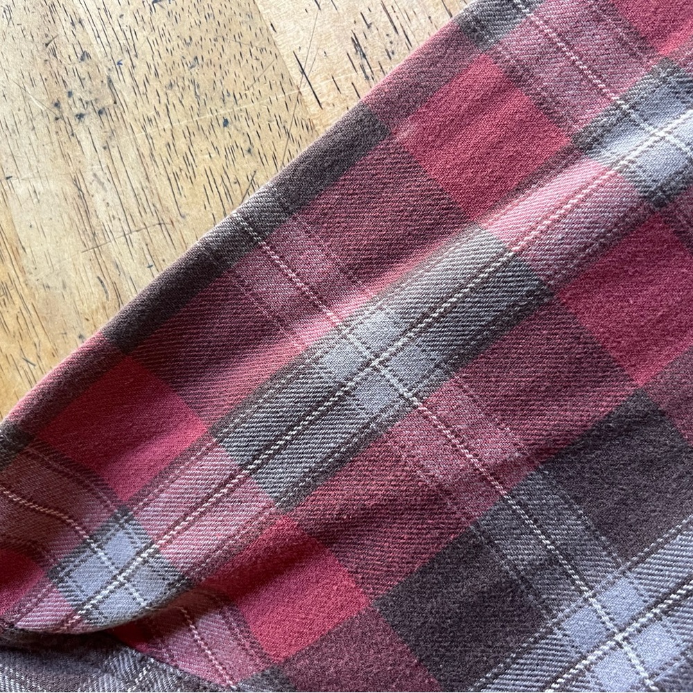 Lake Michigan Upcycled Flannel Plaid Button Down Shirt New Buffalo Beach Mens XL - Picture 12 of 15